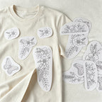 12pcs Water-soluble Embroidery Self-adhesive Stickers, Designed for Embroidery Beginners!
