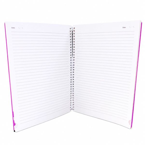 120 sheets Spiral-bound notebook, white lined paper,  (70 gsm), 3 dividers