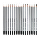 Acmeliae Hexagonal Pencil Set – 12 - 16 Pencils in Tin Box – Grades 2H to 8B
