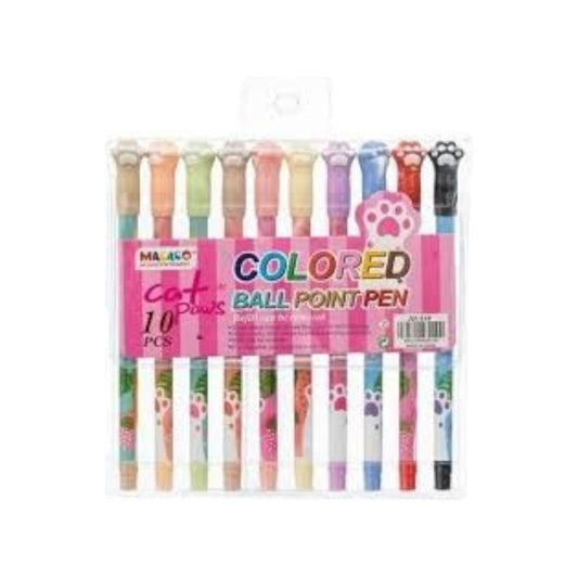 Macaco "Cat Paws" colored ballpoint pens