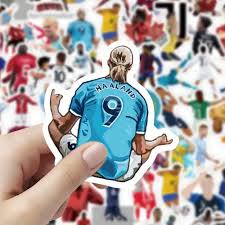 10 Football Star Stickers, Waterproof