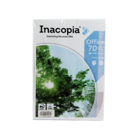 A5  Office Copy Paper Pack 70gsm 250 Sheets Inacopia