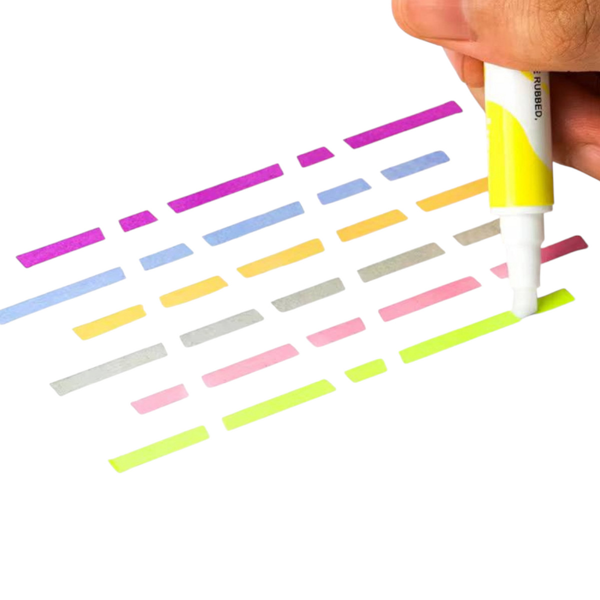 6 Colors Double Sided Erasable Highlighter Set