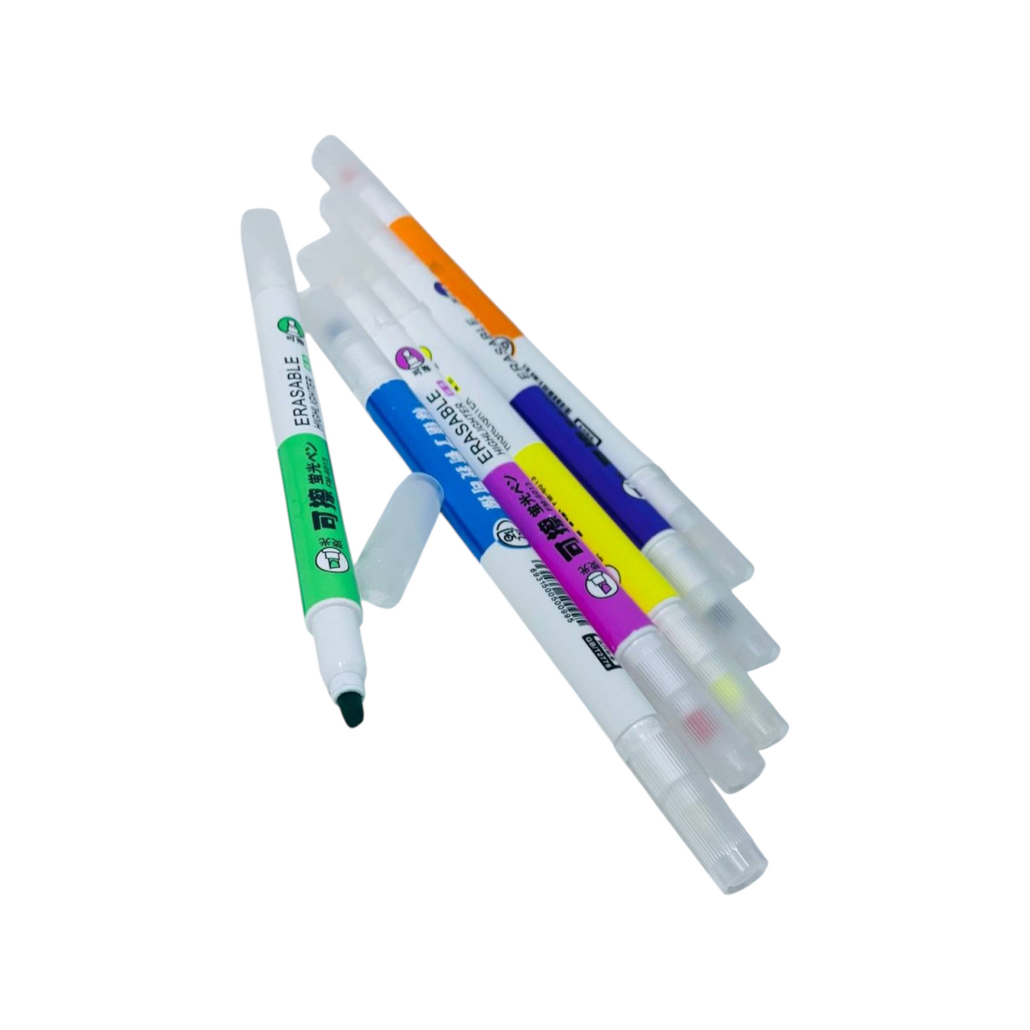6  Erasable Pastel Double Tip Marker Pens