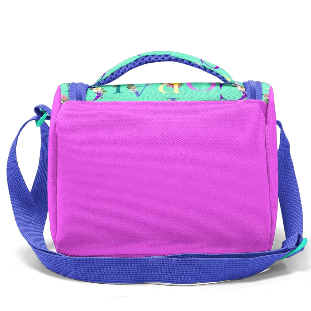 Coral High Kids Thermal Lunch Bag - Lavender Water Green Graffiti Patterned