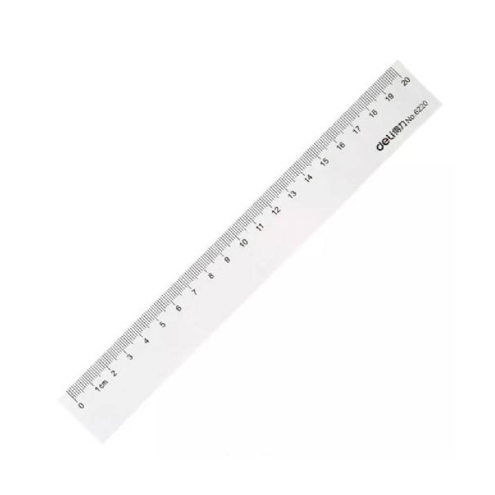 Deli Ruler 20 Cm Transparent