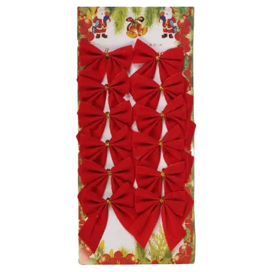 Merry Christmas - Red Bow - Pack of 6