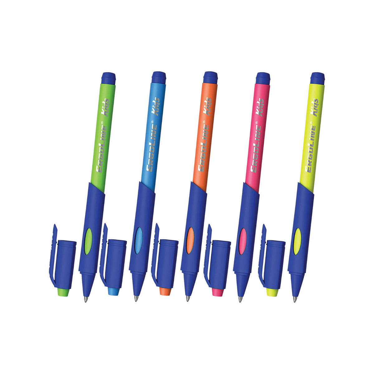 Ballpoint pen Erich Krause Ergo Line Kids Stick & Grip Neon 0.7, Super Glide Technology Blue 1 Pen