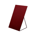 Elite Stationery House burgundy textured leatherette desk calendar stand with a triangular folding design.