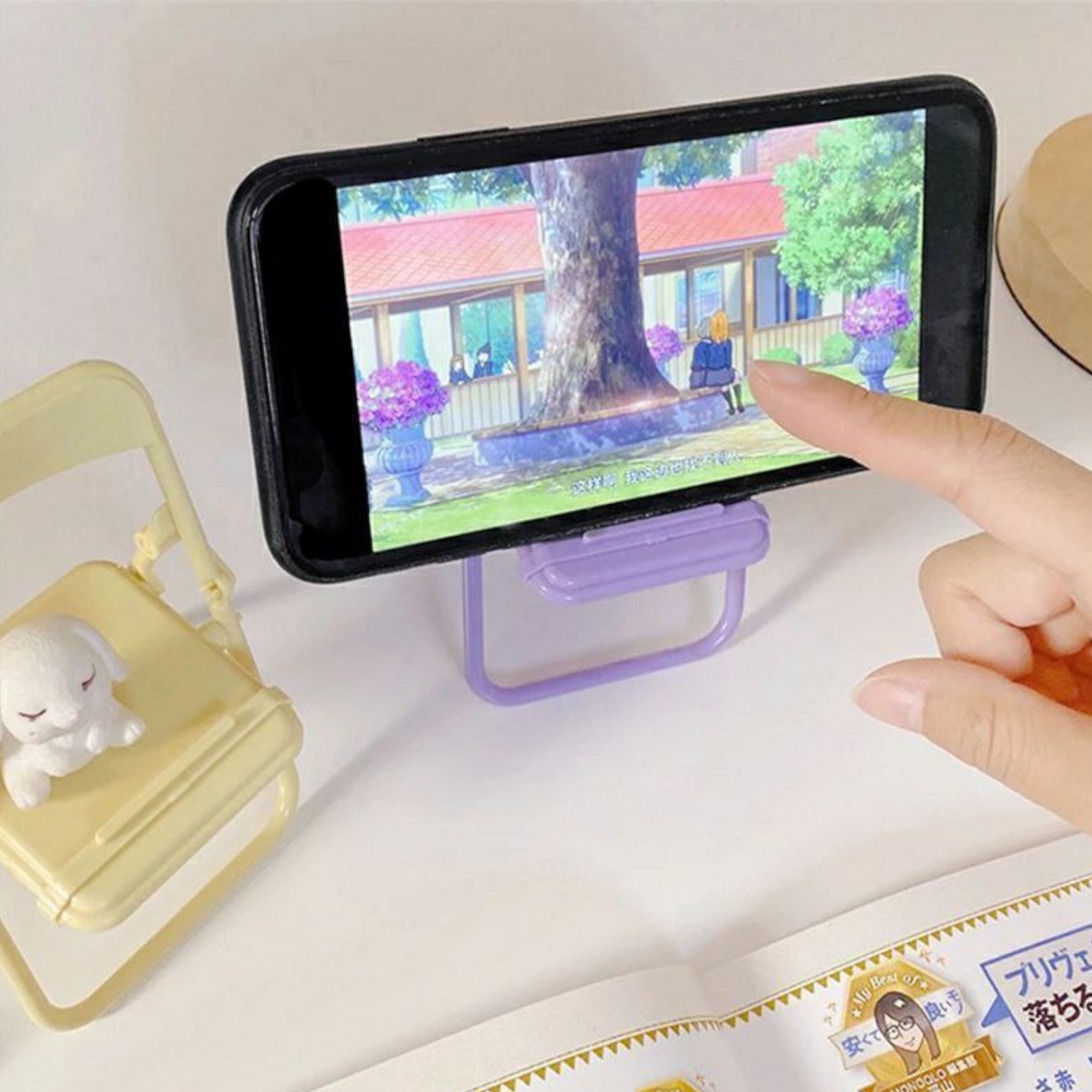 Cute Color Chair Adjustable Phone Holder Stand