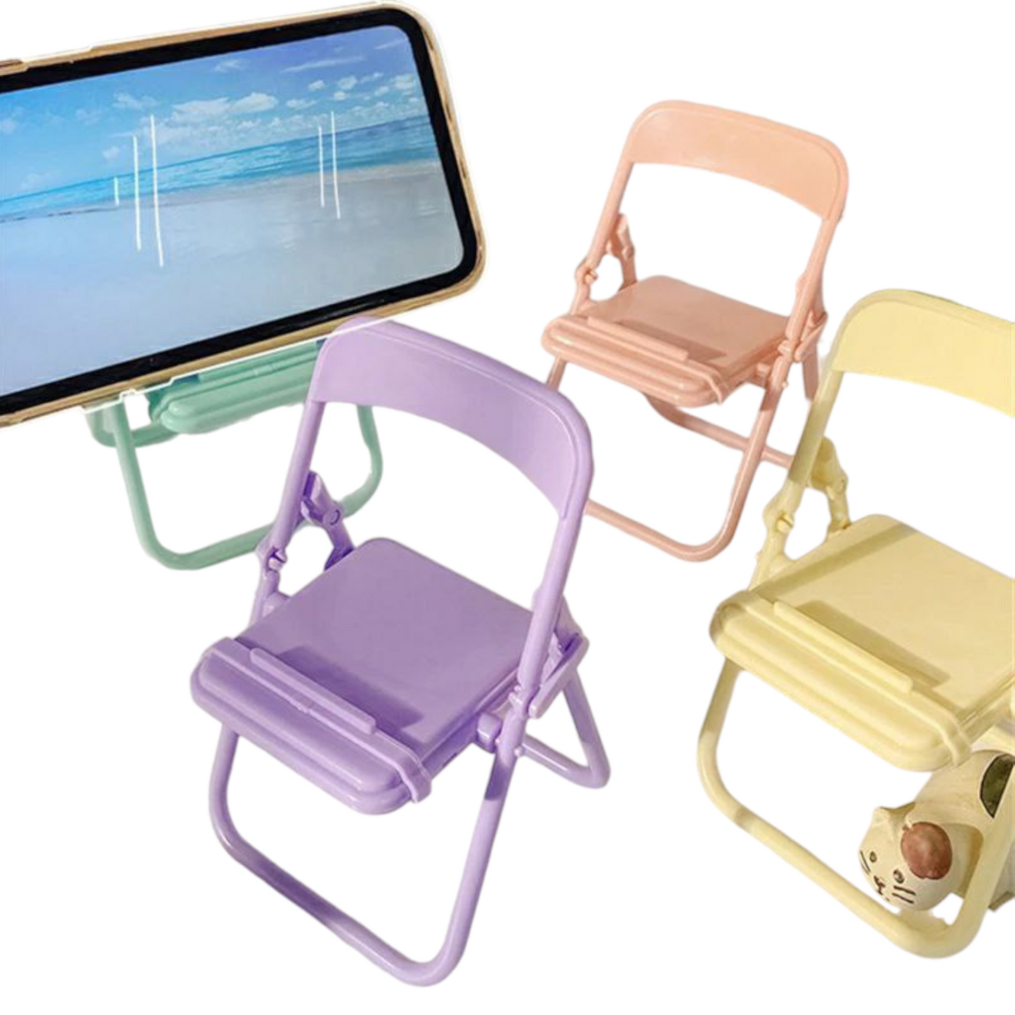 Cute Color Chair Adjustable Phone Holder Stand