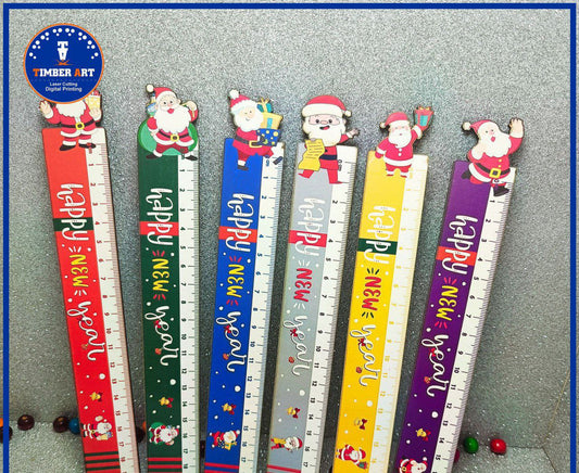 Christmas Wooden Ruler 20cm