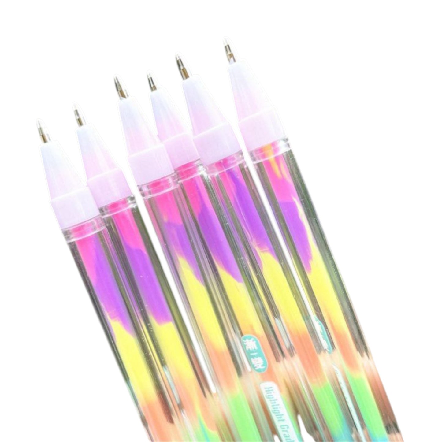 Multi-colored fluorescent pen. Equipped with a silicone toy