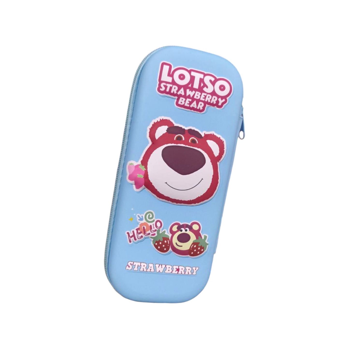 Printed Plastic Pencil case With Pen holder With Metal zipper