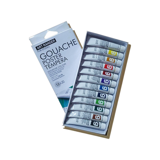 Art Rangers EG1212C-3 Gouache Water Paint Pack Of 12 - Multi Color