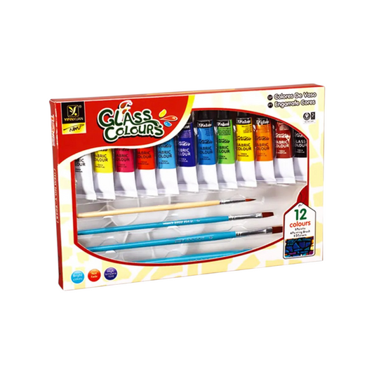 Opeth 9068 Glass Colors Tubes with 4 Artist Brushes and Palette