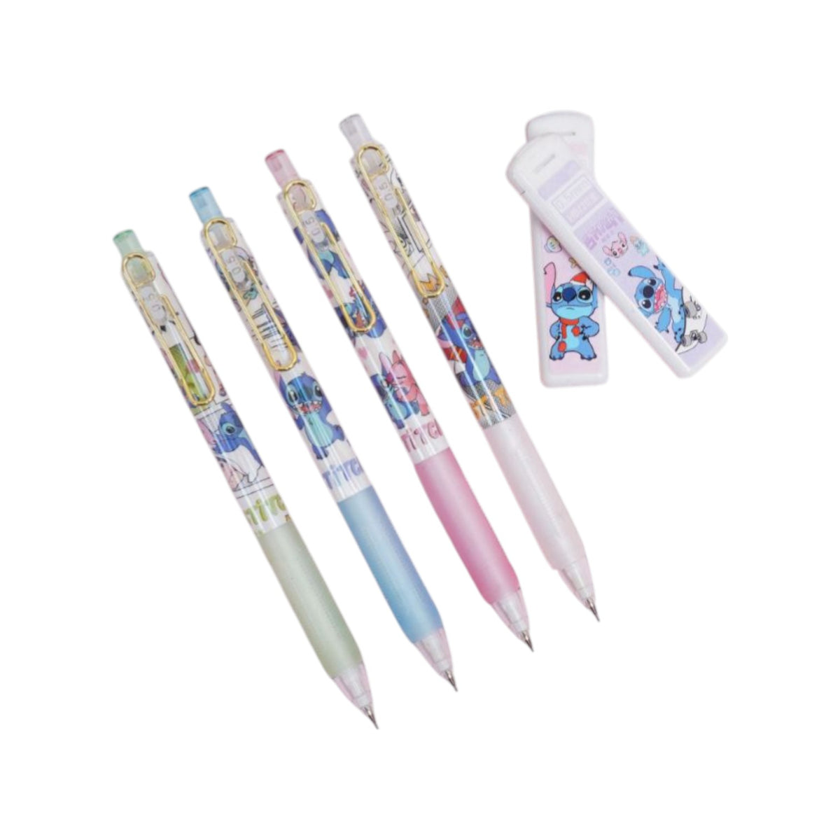 Disney Stitch Press Pencil + Core Replacement Set HB 0.5mm