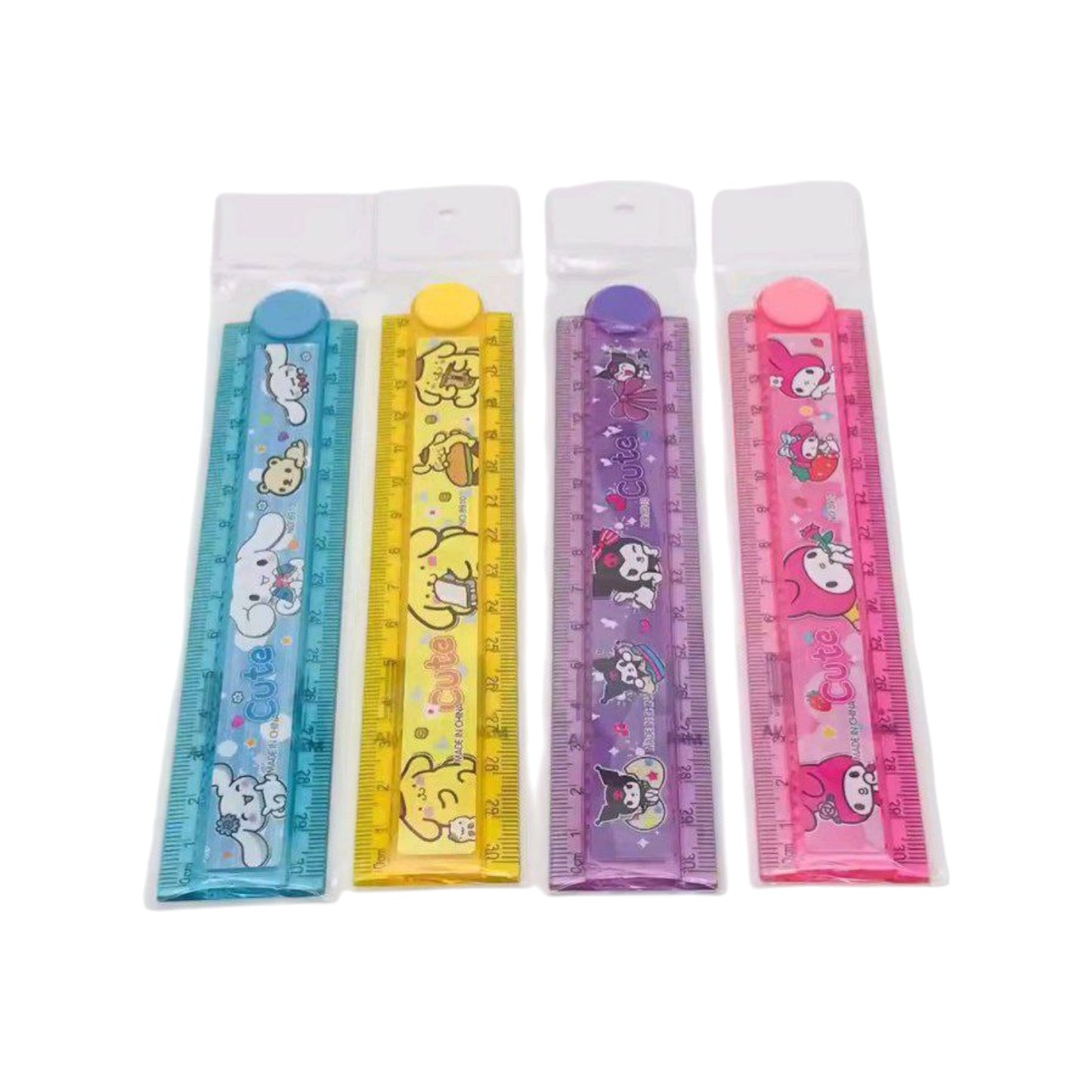 Cute Folding Ruler  15 cm With Glitters & Water