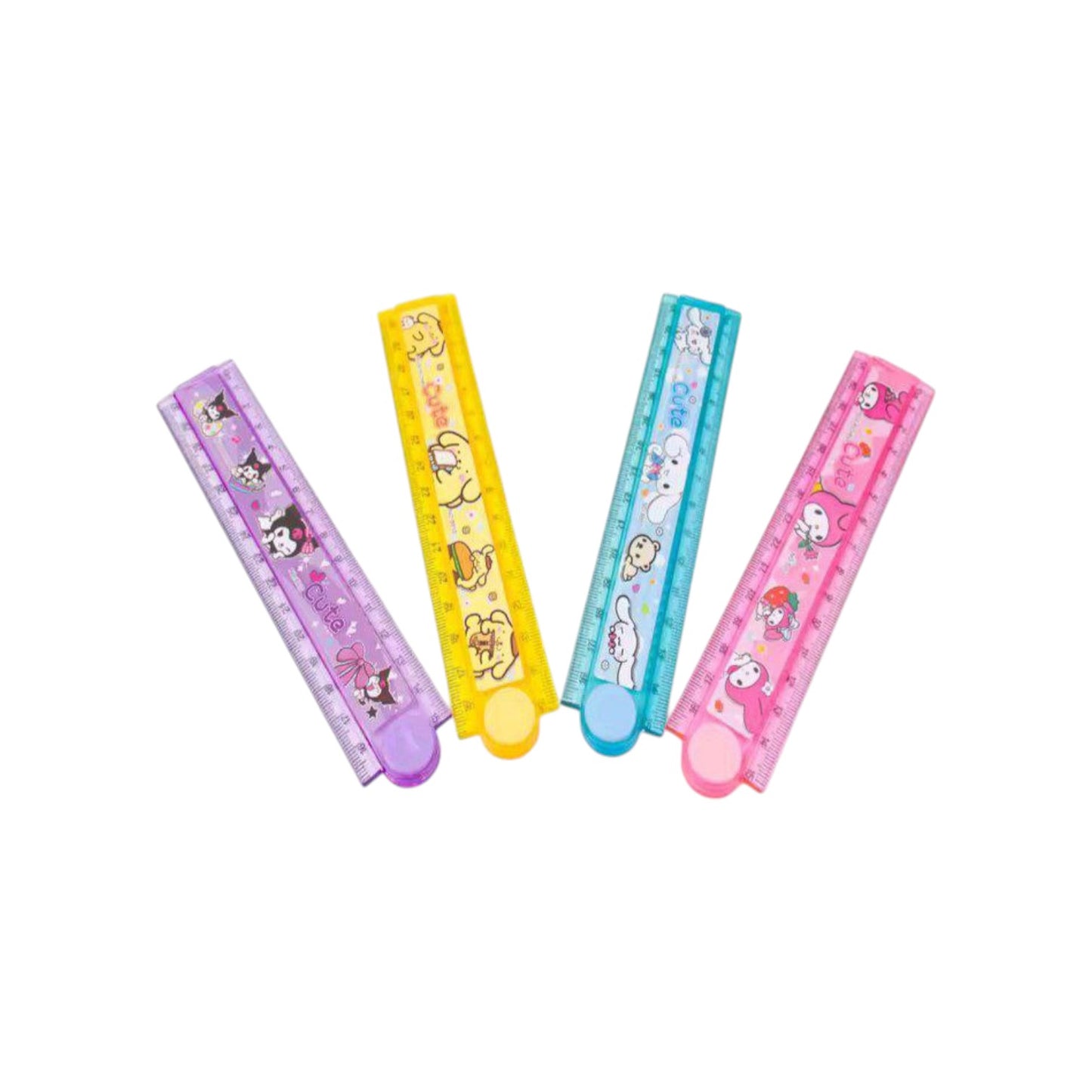Cute Folding Ruler  15 cm With Glitters & Water