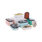 2 Layers 2 Parts Stainless + Plastic Lunch Box