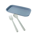 2 Layers 2 Parts Stainless + Plastic Lunch Box