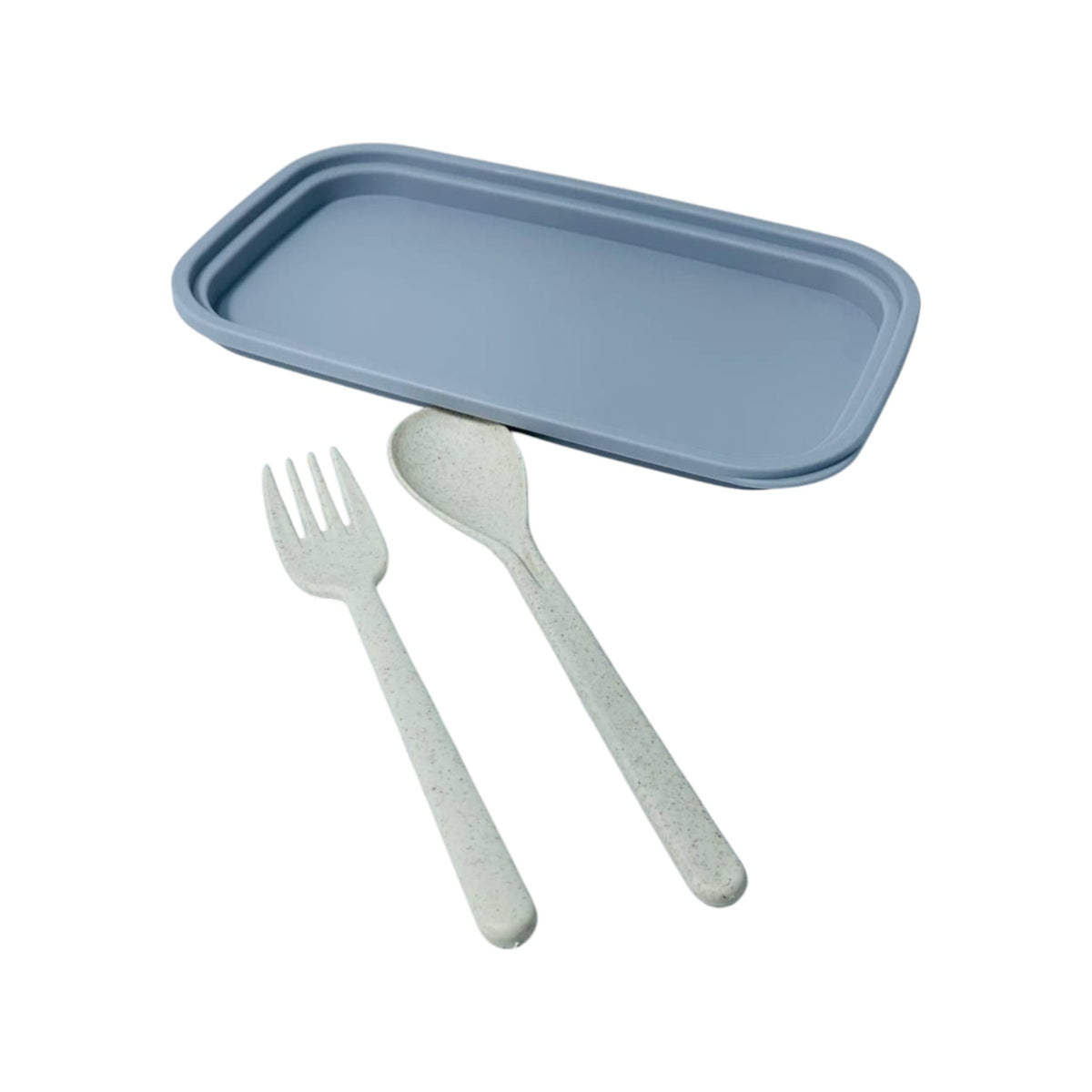 2 Layers 2 Parts Stainless + Plastic Lunch Box