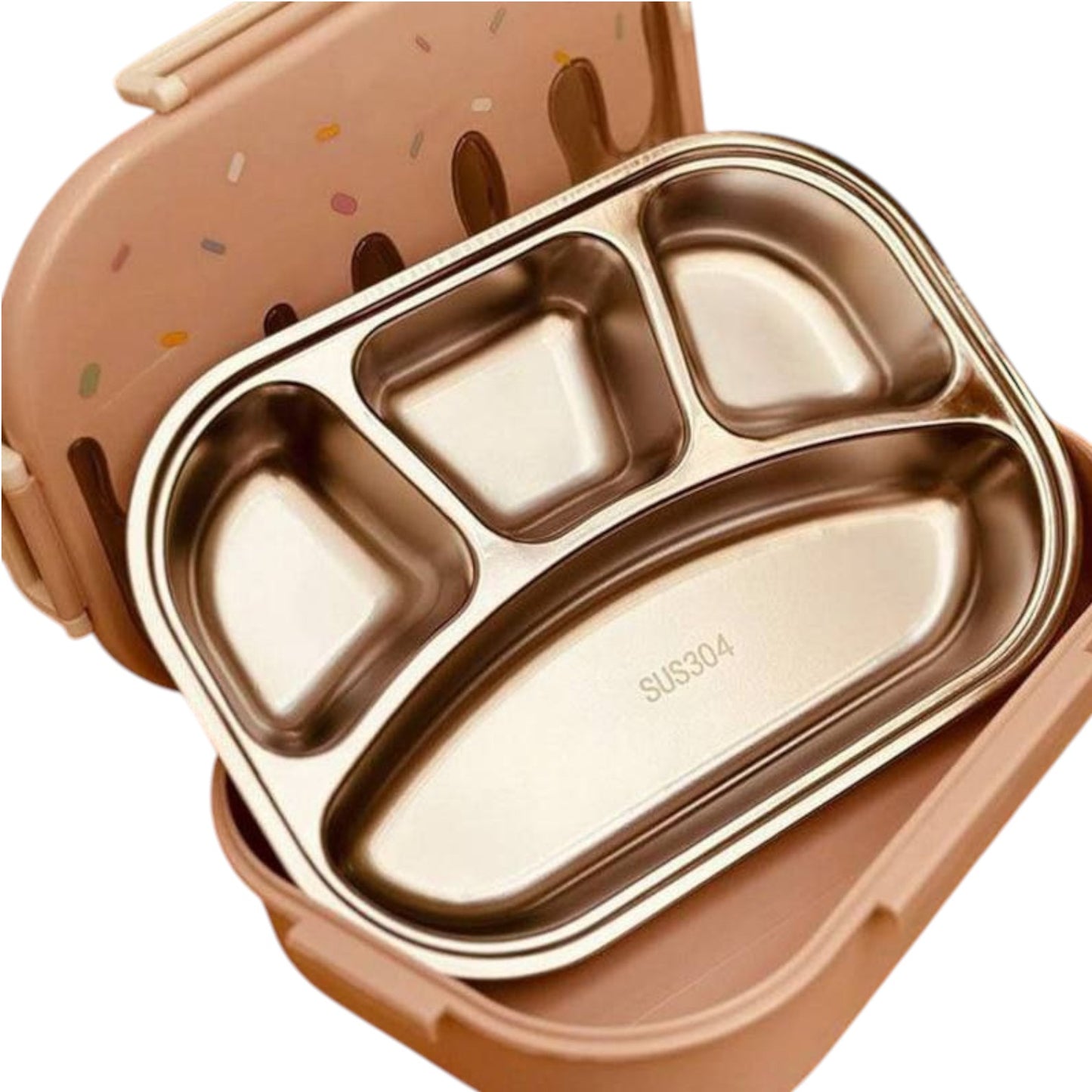 Stainless + Plastic Lunch Box