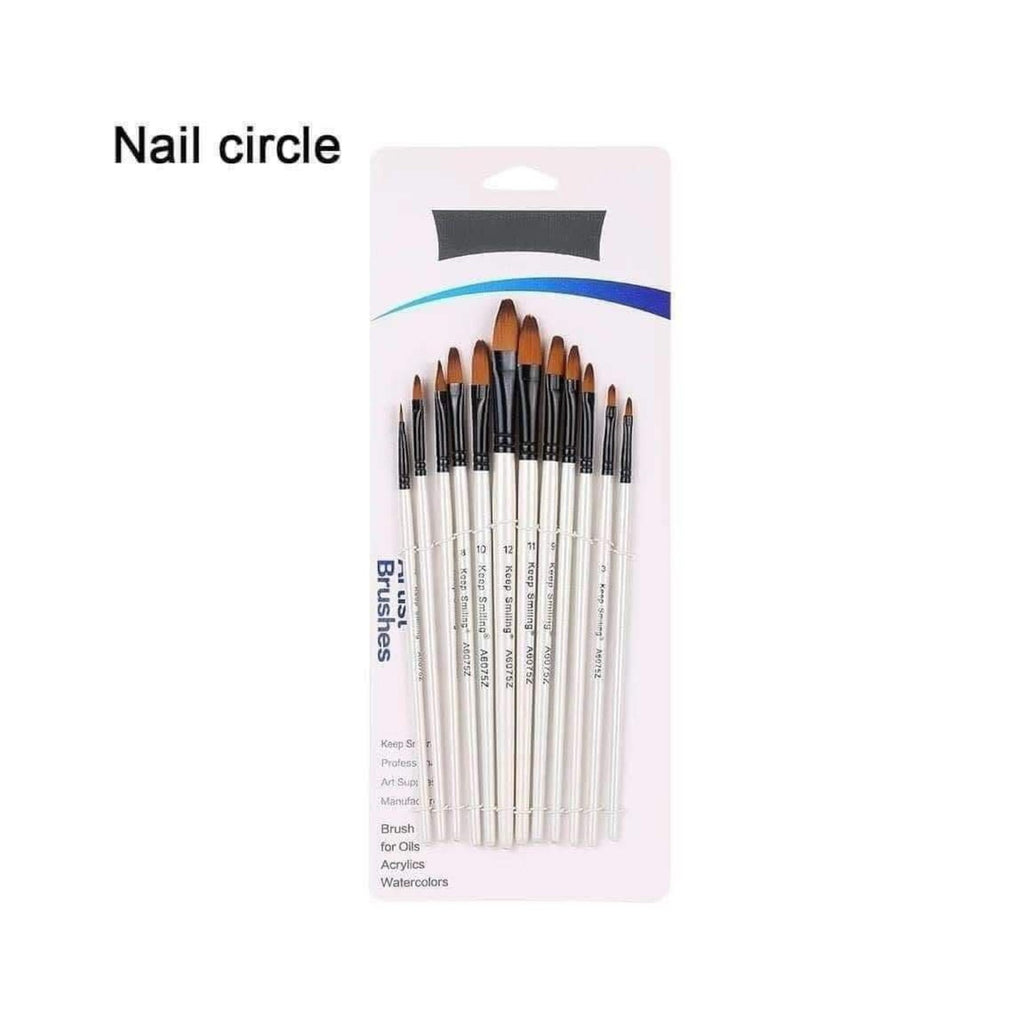 Paintbrushes White Wooden Handle Paint Brush Set (A6075Z)