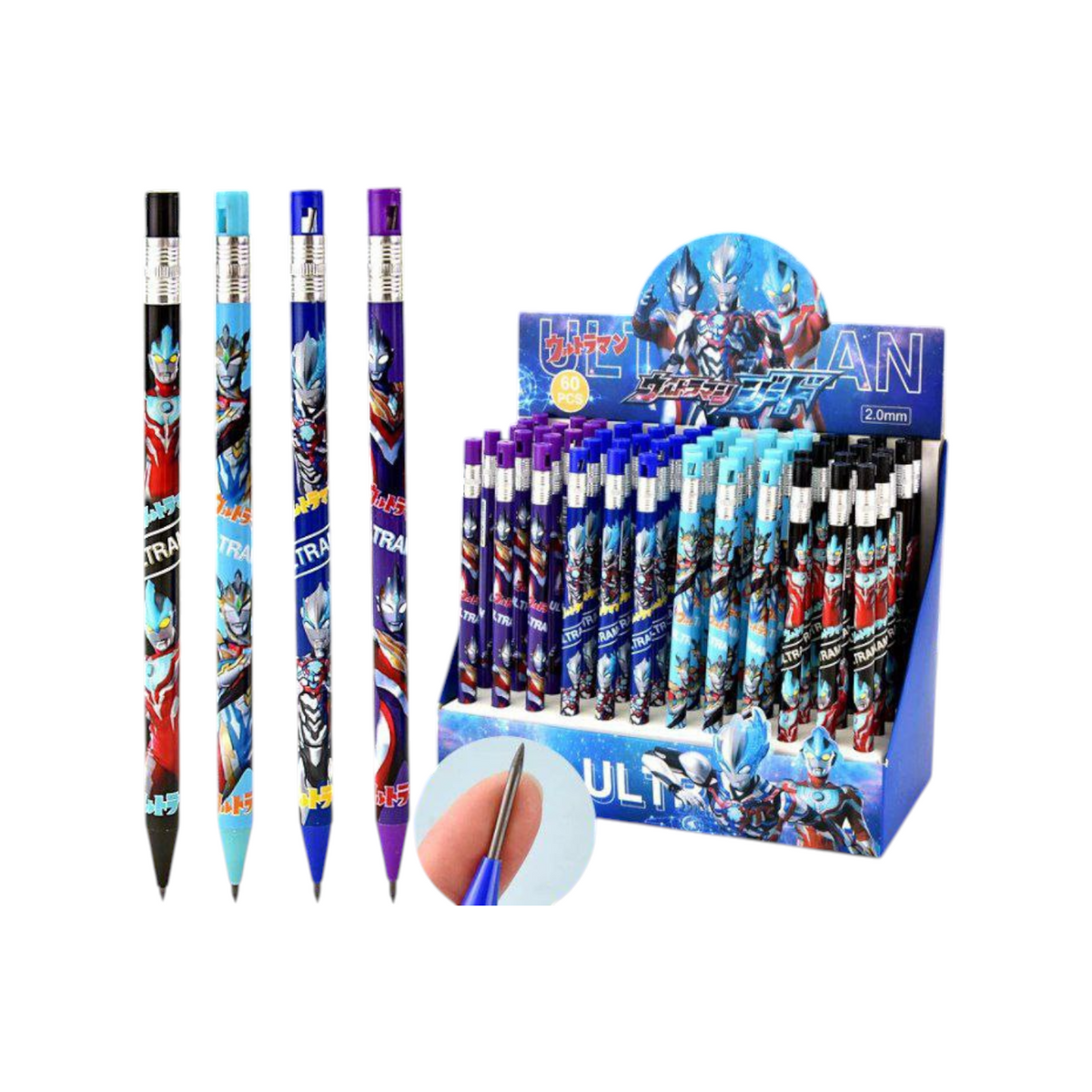 Ultraman Mechanical Pencil, 2.0mm thick lead, Push Button