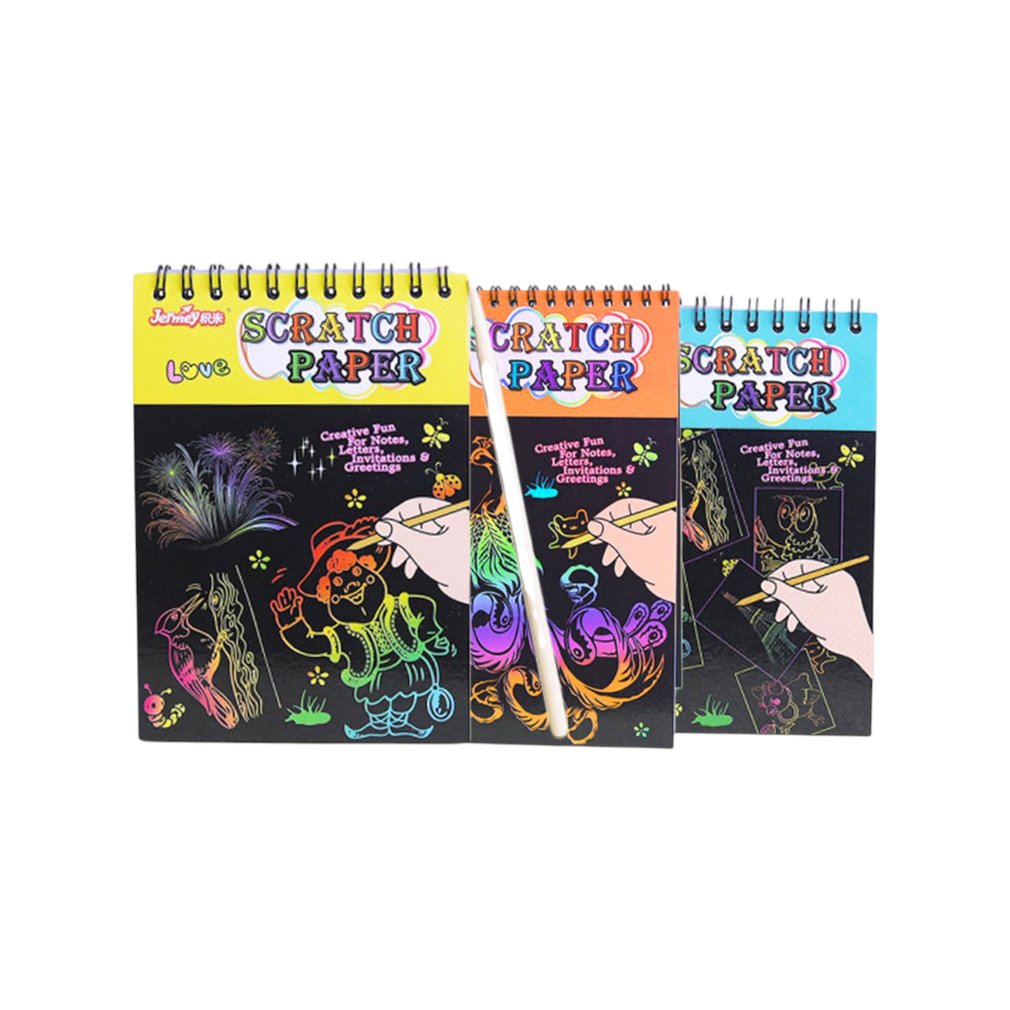 A6 High Quality Black Scratch Paper