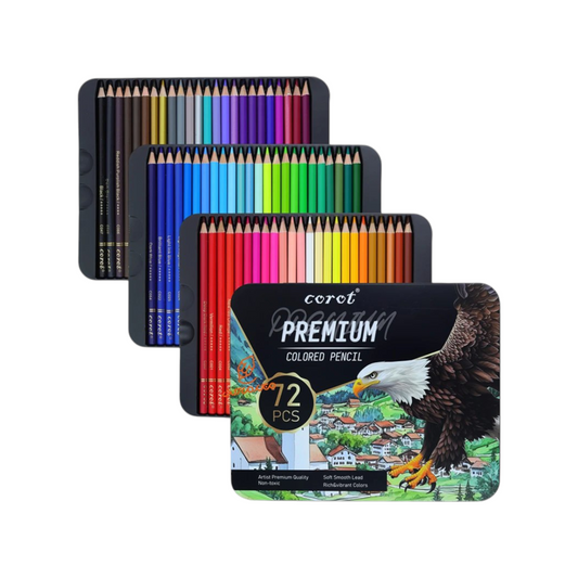 Corot KLCQ-050Y طقم 72 لون خشب علبة معدن