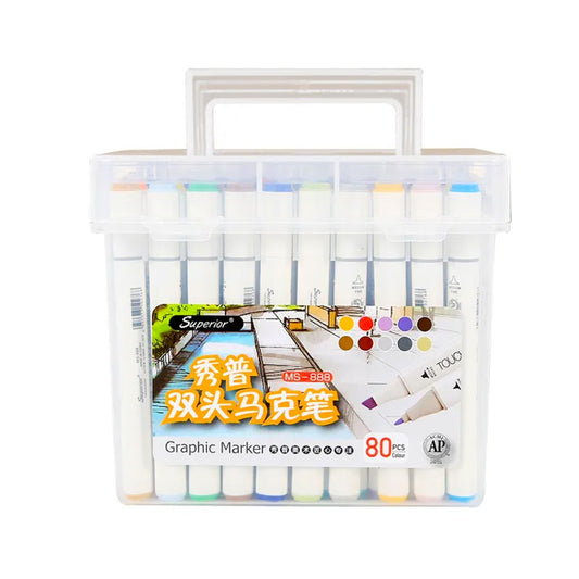 80 Superior Superior Colors Art Markers Set Dual