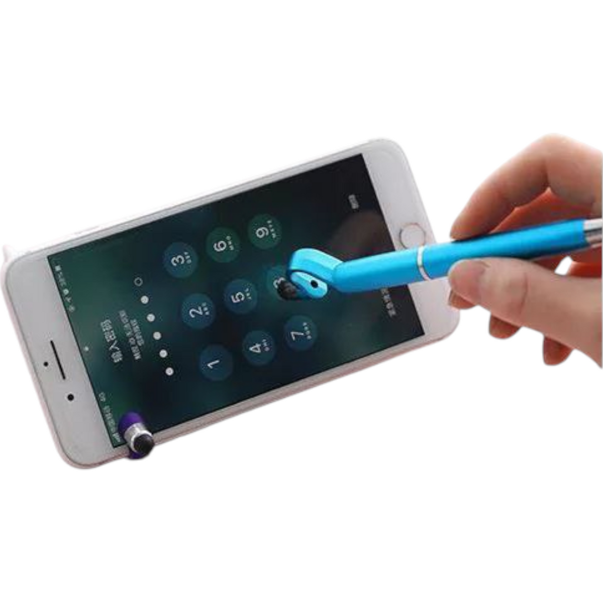 Pen Touch 3 in 1 Ballpoint Function Stylus Pen Touch with Mobile Stand Holder, Writing Pen