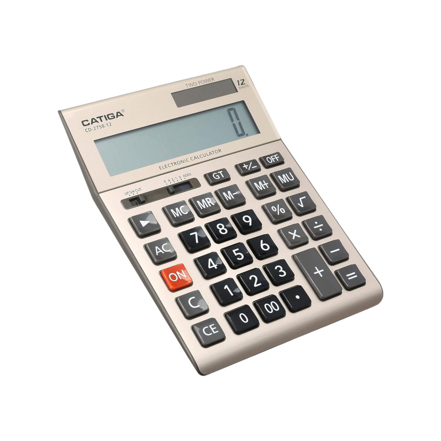 Catiga cd-2758-12 electronic calculator two power and 12 digits