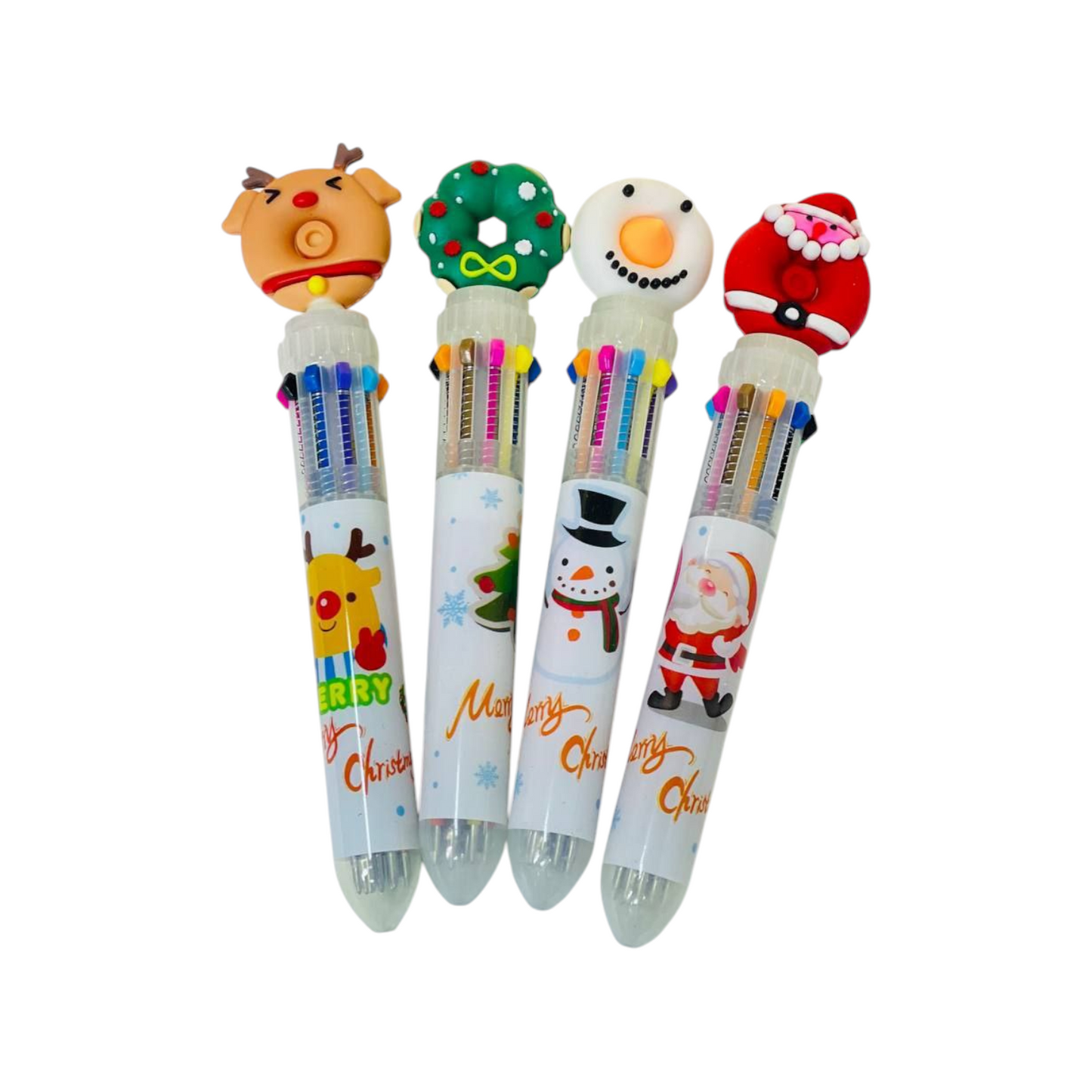 6 Colors Cartoon Press Plastic Cute Ballpoint Pen