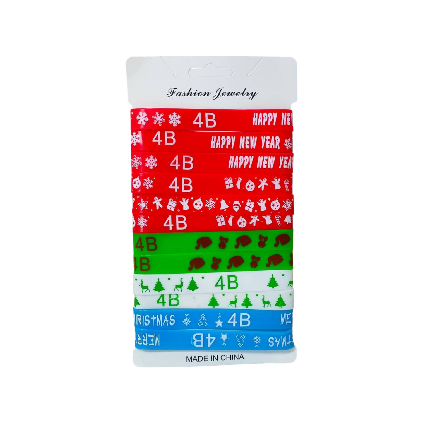 Xmas Rubber Wristbands- pack of 40