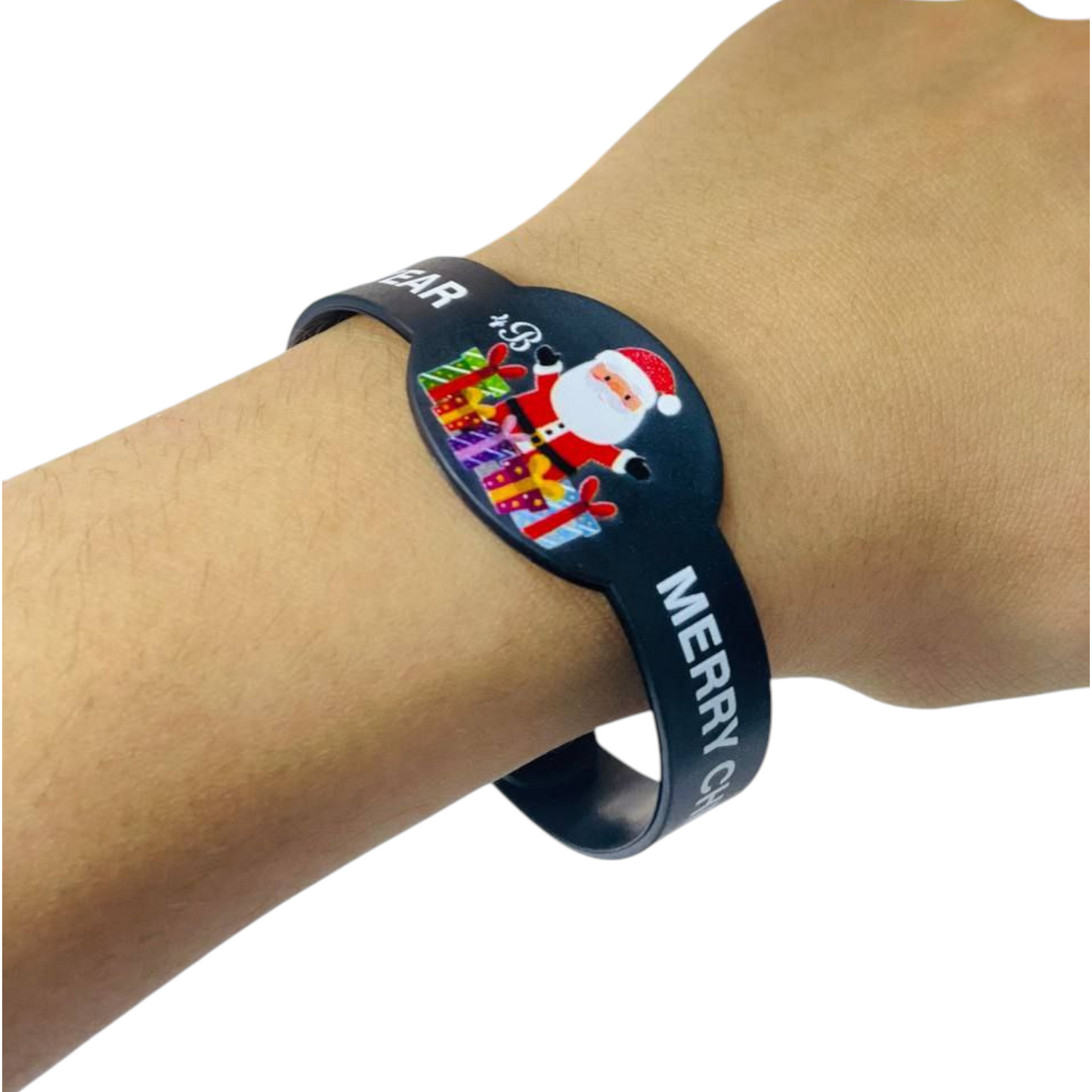 Santa Claus Bracelet  Made of Plastic with Christmas-Themed Printed Images