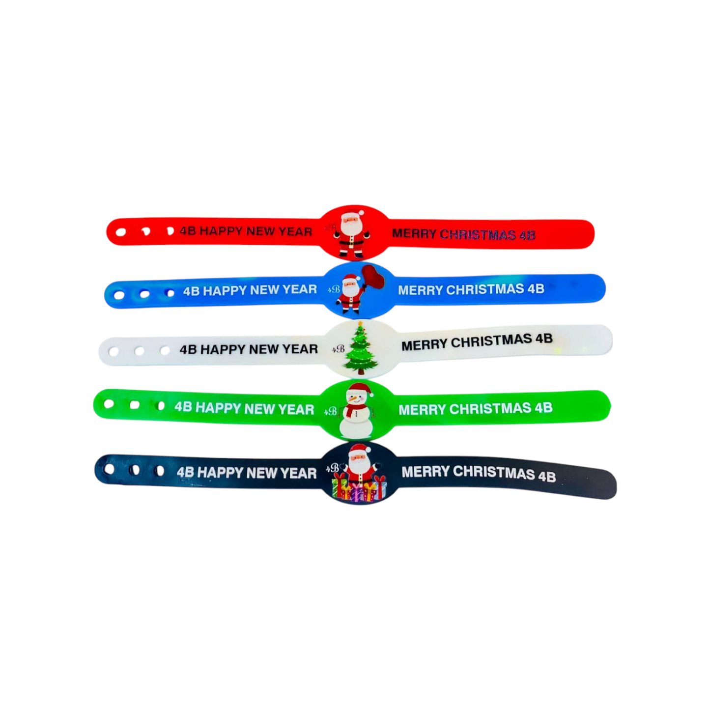 Santa Claus Bracelet  Made of Plastic with Christmas-Themed Printed Images