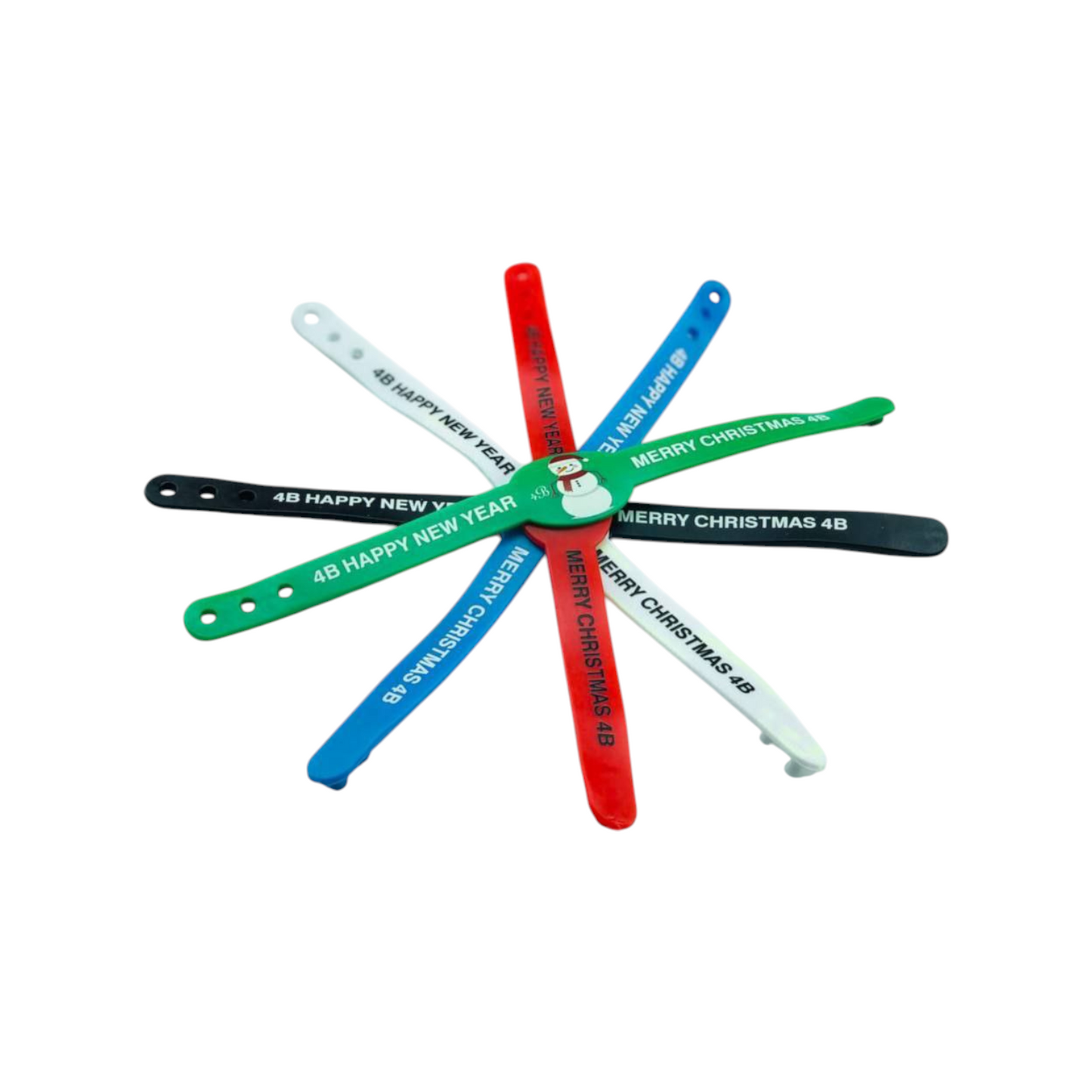 Santa Claus Bracelet  Made of Plastic with Christmas-Themed Printed Images