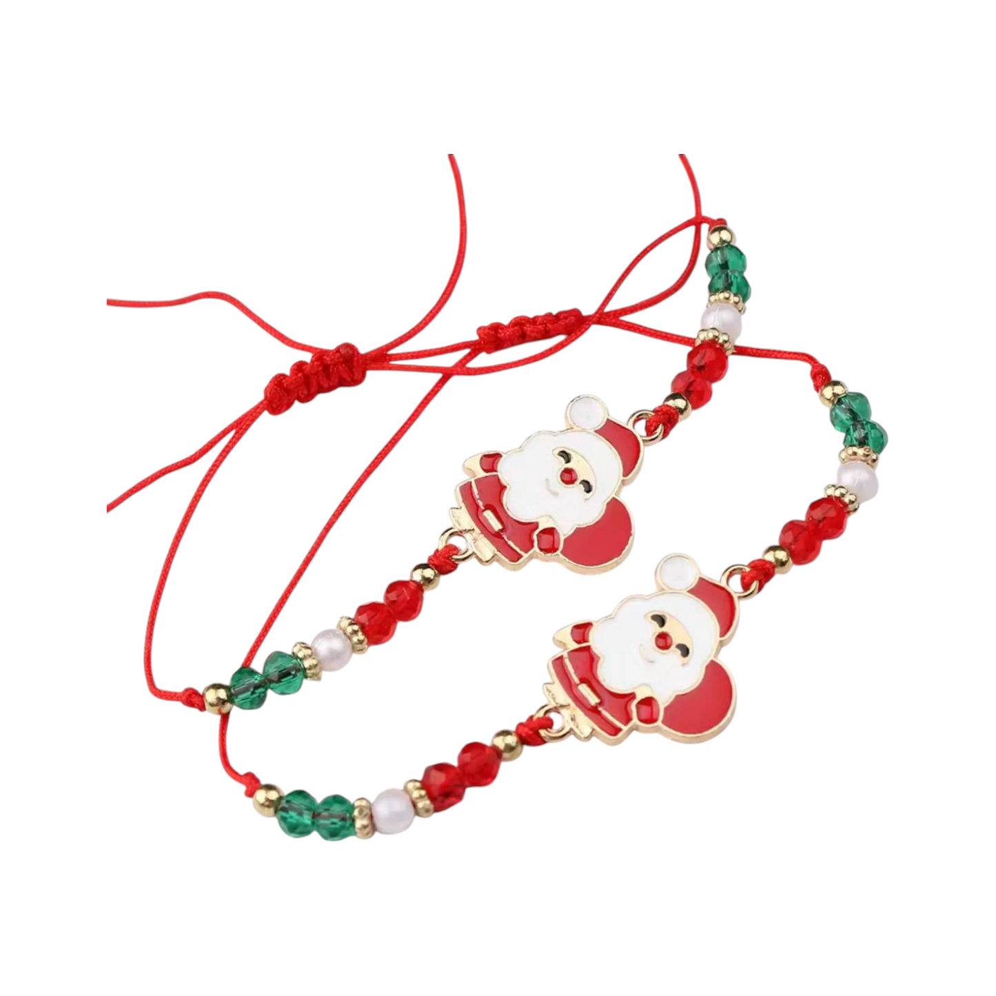 Christmas Charm Bracelet Set Santa Claus Snowman