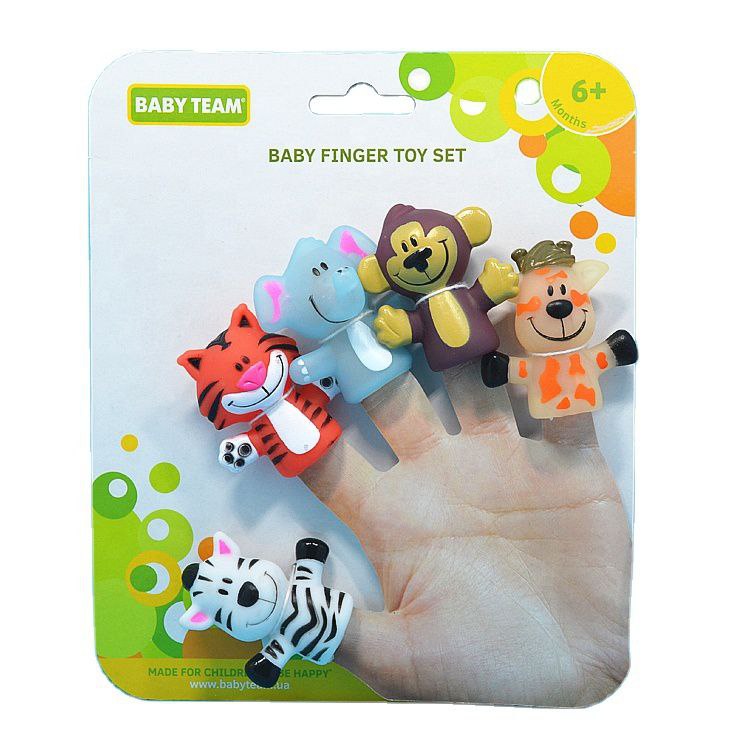 Set Of 5 Silicone Finger Puppets for Children