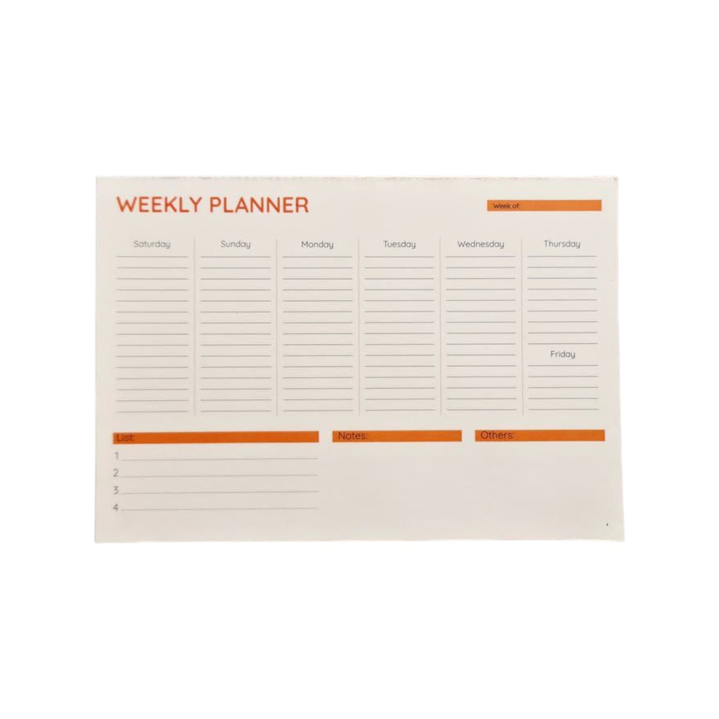 To Do Weekly Planner - A4-52 Sheets