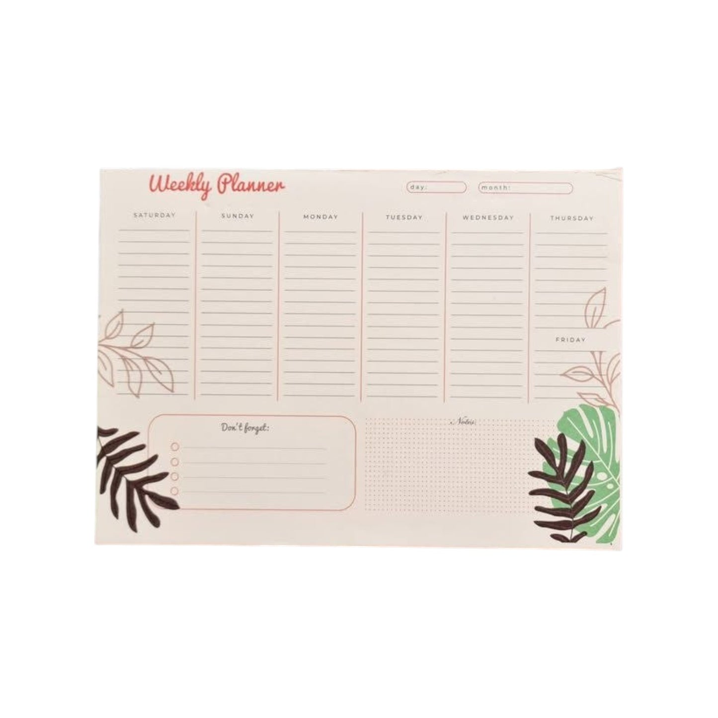 To Do Weekly Planner - A4-52 Sheets