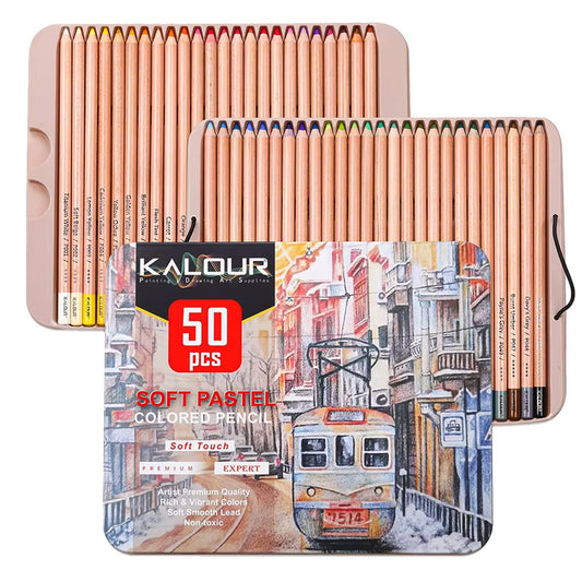 Kalour Premium Colored Pencil Set 50-Pieces