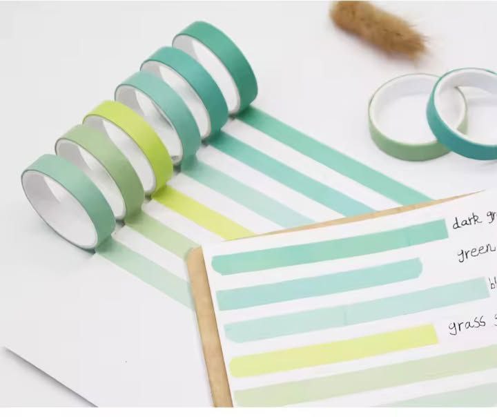 Solid Color Washi 6pc Set Pastel Colors