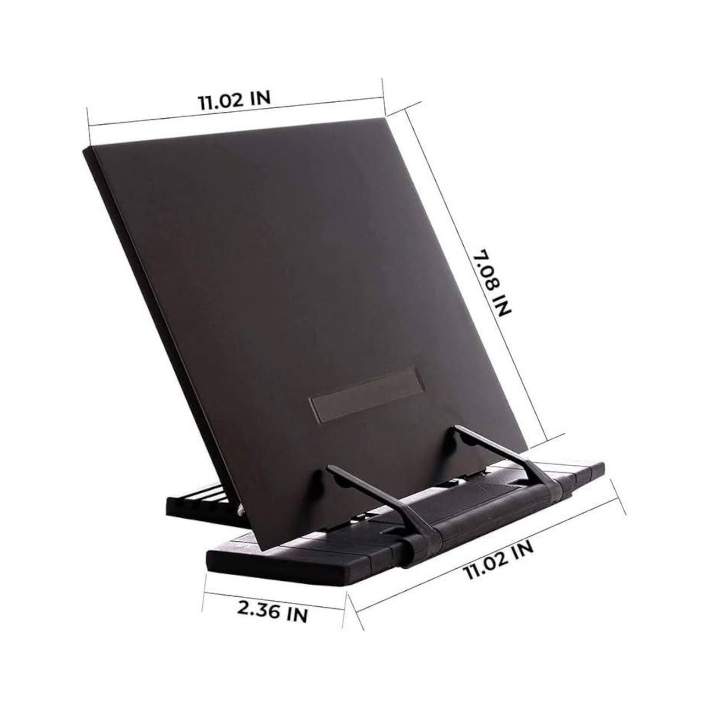 Book Stand Frame Desk Holder with 7 Tilt Adjustable Grooves Bookends