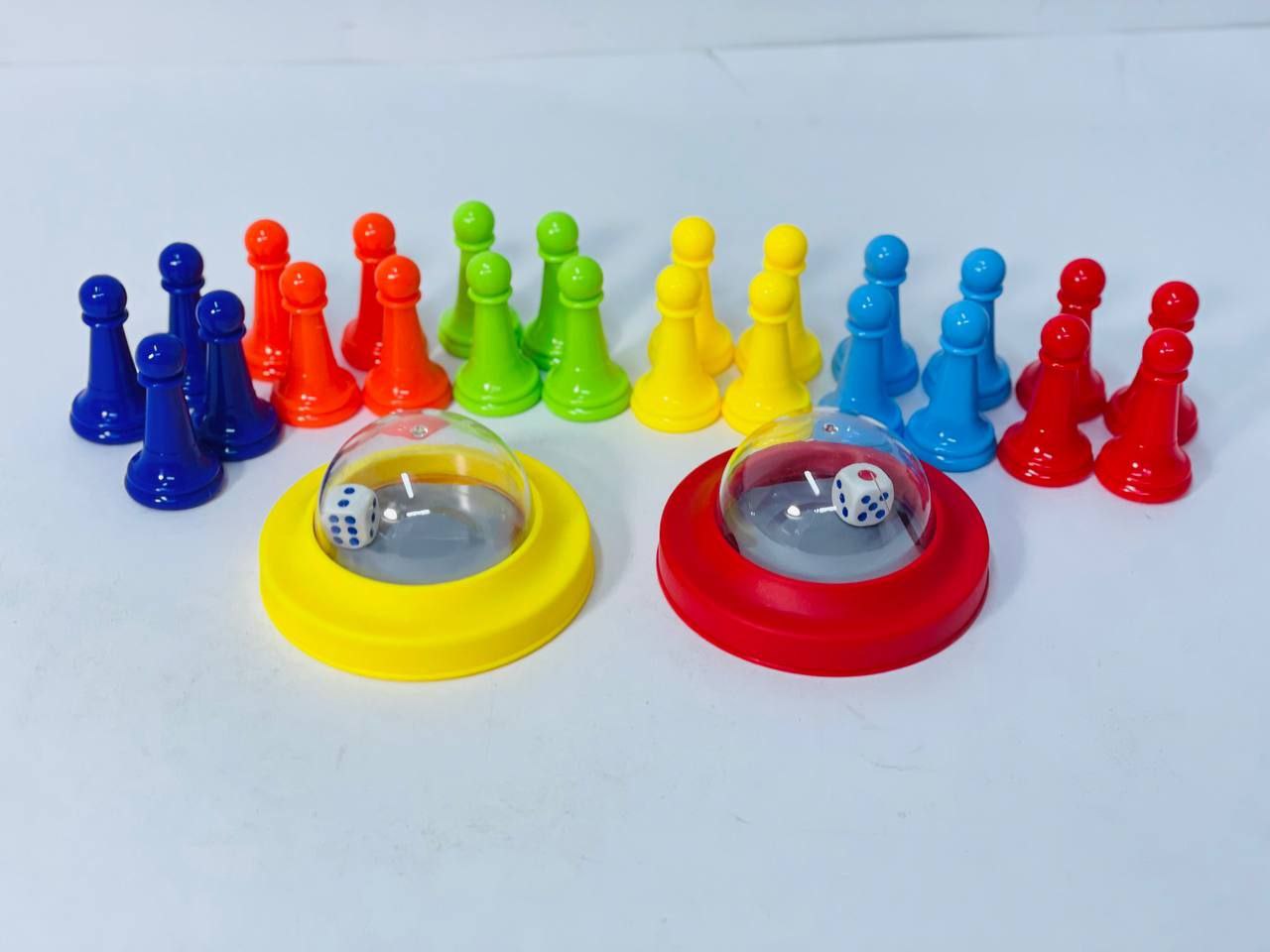 Plastic Ludo Game For Children Set of 50 Pieces - Multi Color