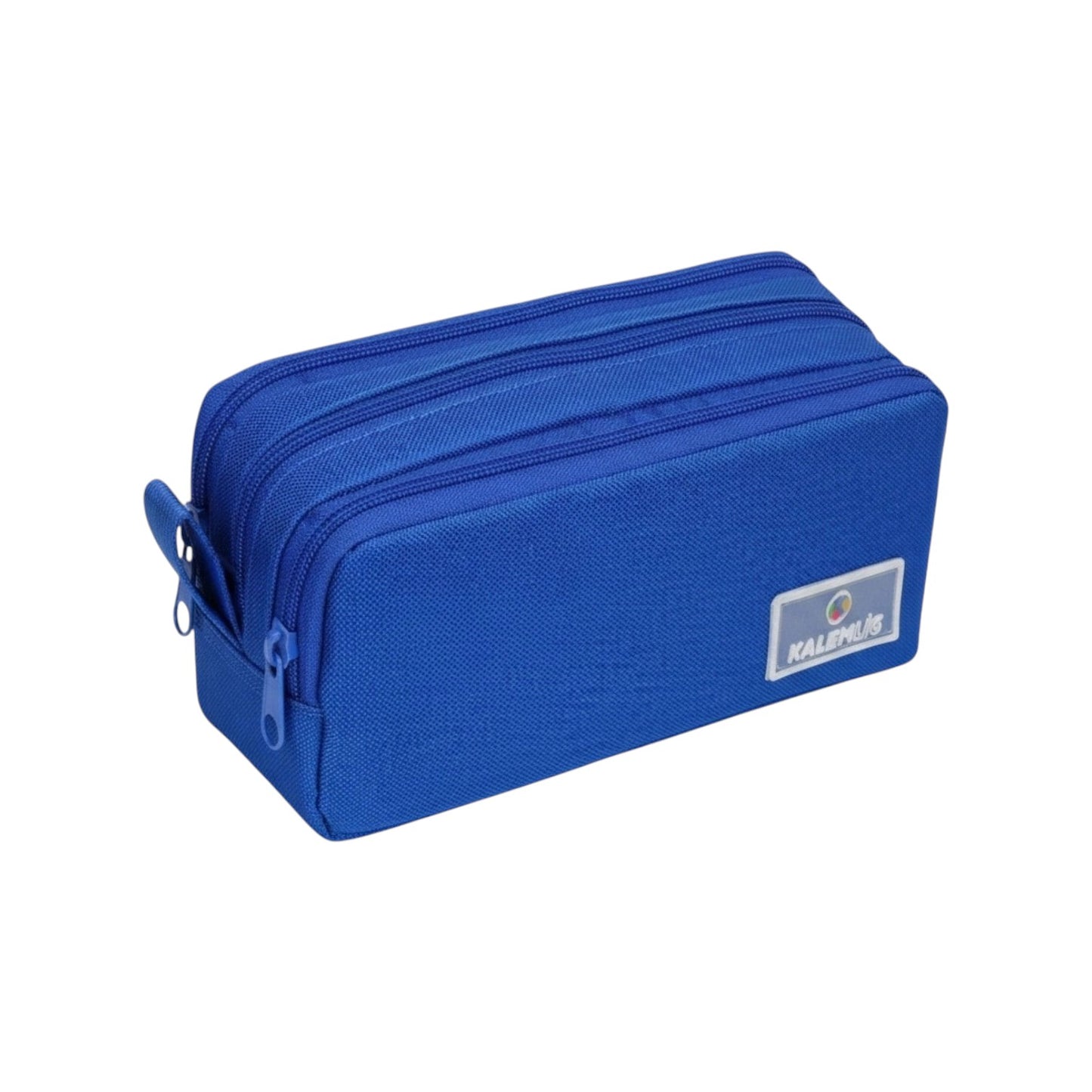 Kalem Lig (5002) Cloth Pencil Case with 3 Zippers, 21x10 cm