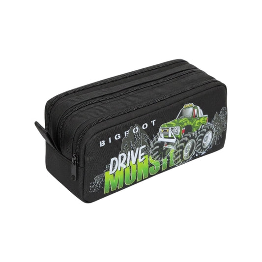 Large pencil case, triple 3 Zipper Design (5005)