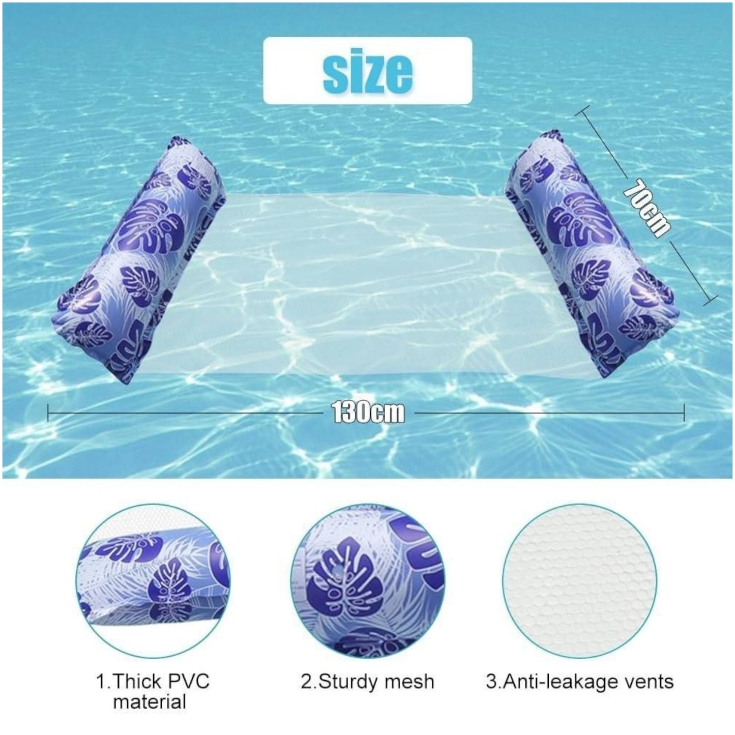 Pool Inflatables with 2 Pumps and 2 Drink Holders,